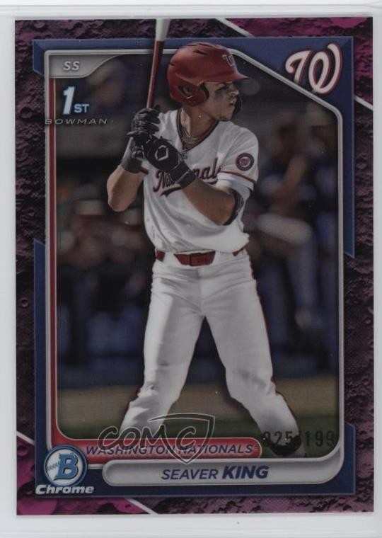 2024 Bowman Draft Chrome Fuchsia Lunar Refractor 25/199 Seaver King #BDC-62