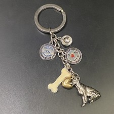 I Love my Dog Keychain w/ Charms German Shepherd Bone Heart Bowl Best in Show