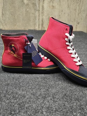 New Polo Ralph Lauren Solomon Downhill Ski Patch Canvas Sneakers Mens 9.5 Red