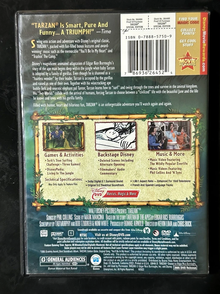 Tarzan Collector's Edition DVD Walt Disney Studios Special Features - Image 2 of 3