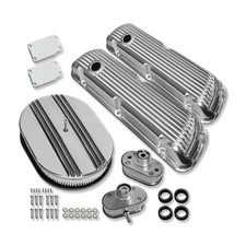 For Ford Sbf 1964-1973 Finned Short Valve Cover 12 Air Cleaner Breather Pcv For Ford Sbf 1964-1973 Finned Short Valve Cover 12 Air Cleaner Breather Pcv