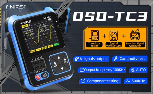 FNIRSI DSO-TC3 3 in 1 Digital Oscilloscope Transistor Tester Signal Generator - Picture 5 of 18