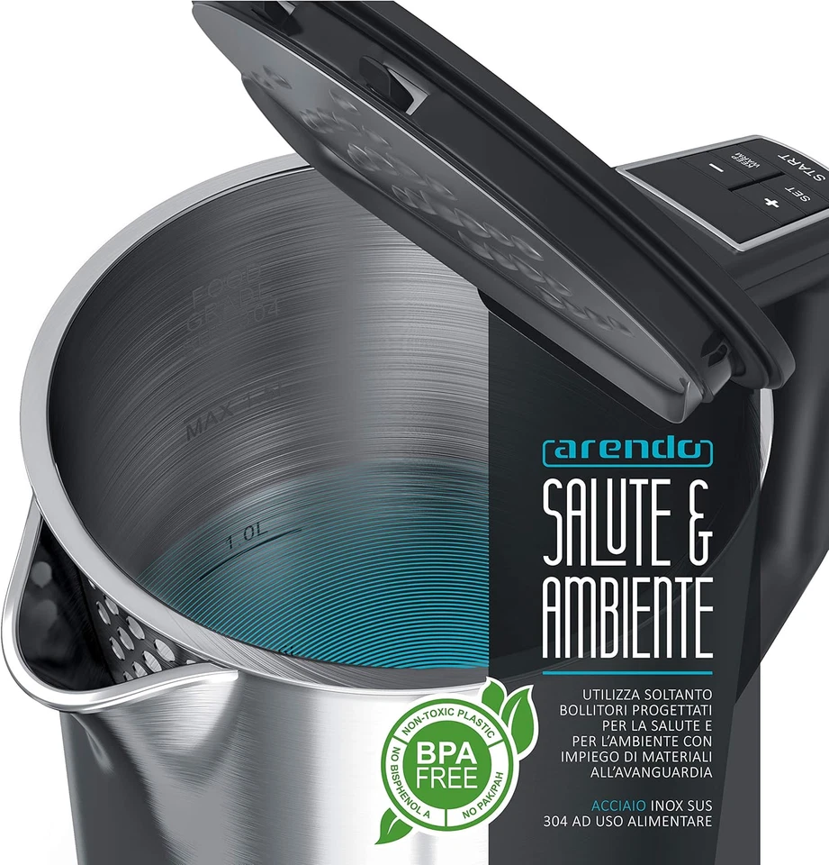 - Bollitore Acqua Elettrico Da 1.5L 2200W - Eco Controllo Temperatura - Temperat - Immagine 4 di 4