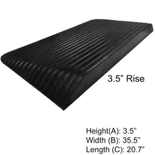 Rubber Power Wheelchair Threshold Ramps - 1" to 4" Height - Electriduct
