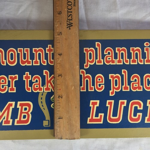 De colección Sin Cantidad de Planificación Nunca Reemplazará a Dumb Luck Yorkcraft Inc 1971 - Imagen 7 de 9