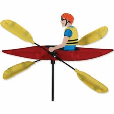 20" KAYAK Whirligig Wind Spinner-Garden Stake by Premier Kites