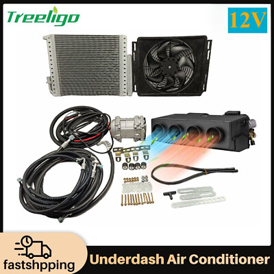 12V Electric Pickup Cool&Heat Underdash Air Conditioner DC Auto Car A/C Kit