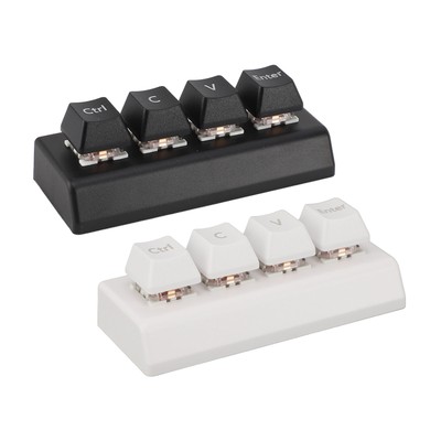 Programmable Keypad 4 Keys Support NKRO Red Switch Ctrl C V Enter Mini Mecha Kit