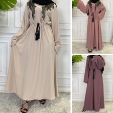 Islamic Abaya Muslim Women Maxi Dress Kaftan Dress Loose Turkey Arab Robe Gown