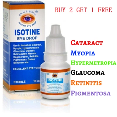 JAGAT PHARMA Eye Drops OFFICIAL USA Care Glaucoma Non Carnosine (NAC) Cataract Buy 2 Get 1 FR