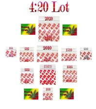 500 RED 4:20 LOT Apple Zip Baggies BAGS 1034-2020 2.5 mil 500 BAGGIES