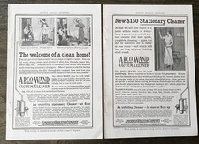 ARCO WAND Vacuum Cleaner American Radiator Co. Home Appliance 1914 Vtg Print Ads