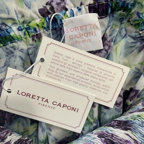 Loretta Caponi NWT Vera Chrysanthemums Floral Tie Up Tank Top Medium - Picture 8 of 9