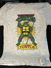 Vtg 1990 TMNT Teenage Mutant Ninja Turtles Youth L Donatello NOS T Shirt Kids Lg