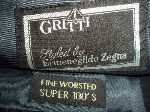 # Ermenegildo Zegna Gritti Black 3Button Wool Slim Blazer Jacket Coat 42L - Picture 8 of 8