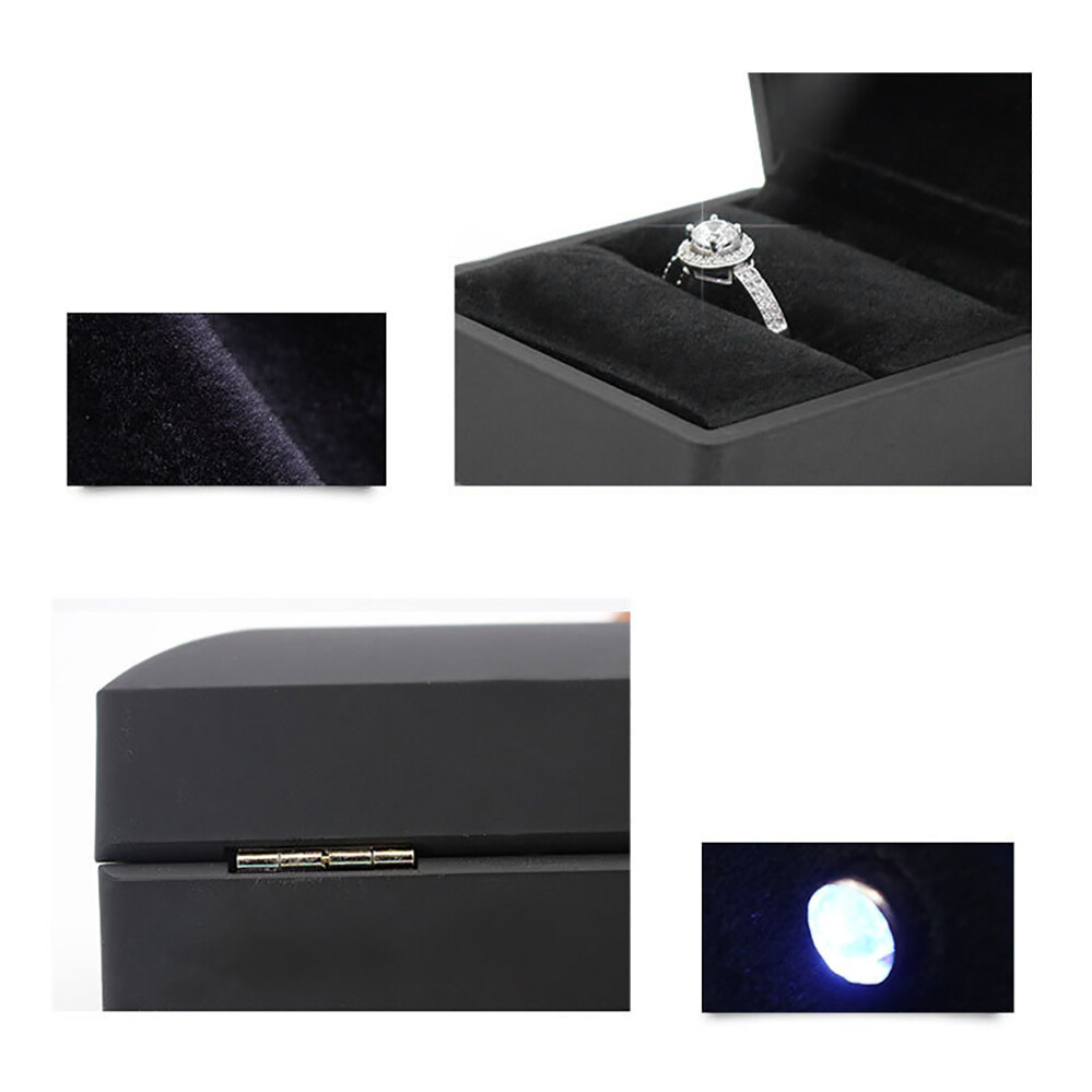 LED Lighted Jewellery Case Holder Jewelry Necklace Box Display Gift