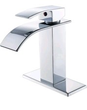 VOTON Bathroom Faucets Chrome Modern Waterfall Single Handle