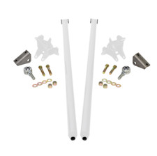 HSP 70" Universal Bolt On Traction Bars For Inline Leaf Spring 4" Axle White