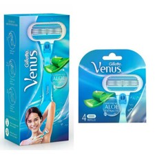 Gillette Venus Womens Razor Handle with 5 Ref...