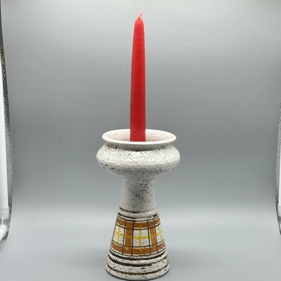 Bitossi Rosenthal Netter 1970’s Italy MCM Art Pottery Candle Holder 7” - Image 2 of 4