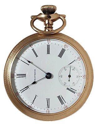 Antique 1906 Waltham Pocket Watch Gold Filled Case 18s 15j FOR