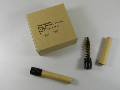 US GI RIFLE CHAMBER CLEANING BRUSHES. SET OF 4