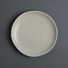 Olympia Chia Plates Green Made of Porcelain - Dishwasher Safe - 205mm Pack of 6
