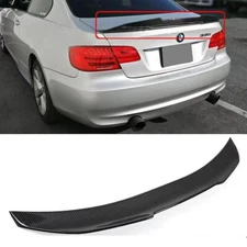 Fit 2007-2012 BMW E92 M3 335i 328i 2DR PSM Style Real Carbon Fiber Trunk Spoiler