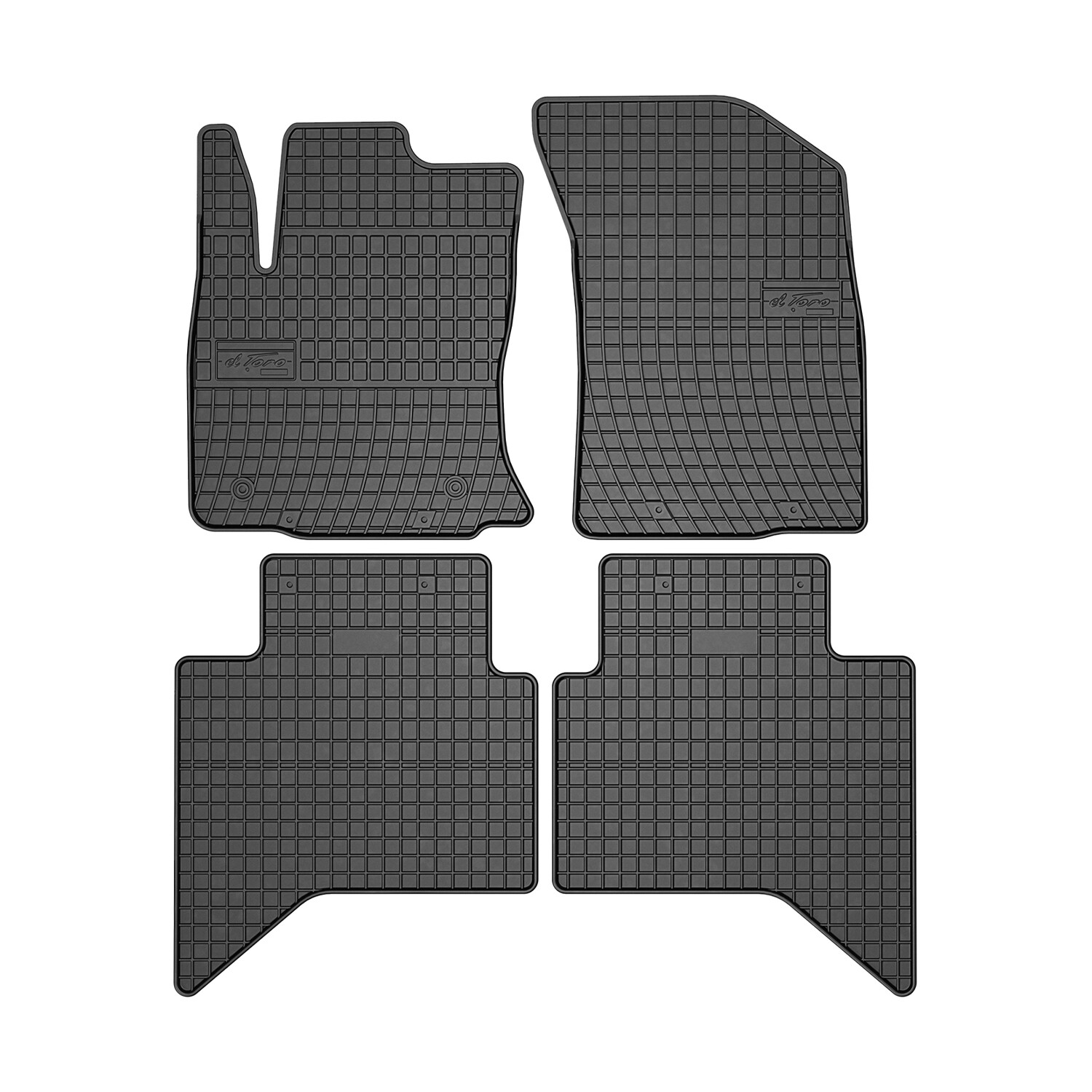 Gummimatten Für Toyota Yaris I 1999-2005 - 4-teiliges Set Schwarz