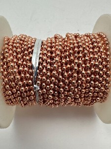 4 FOUR ~ 32ft Spool of 2mm Wide Copper Palini (Ball) Link Chain GBC1