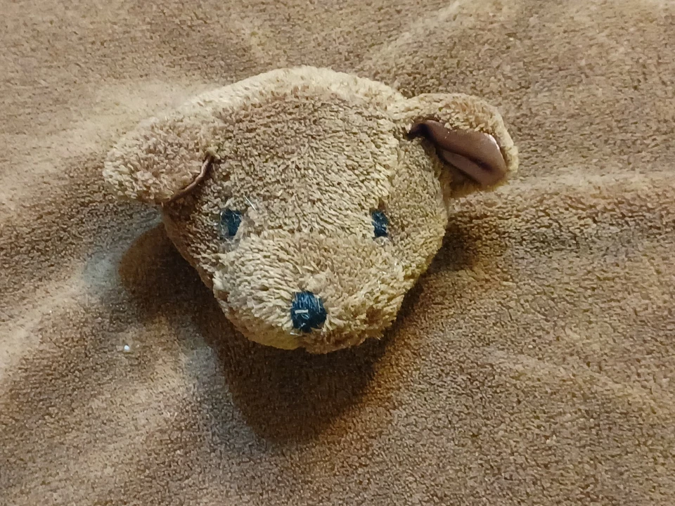 Головастики Baby милый коричневый щенок собаки соска флис атласная отделка - Изображение 2 из 4