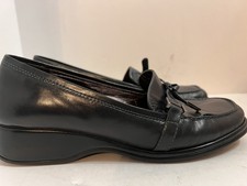 Mocassins Femme Liz Claiborne Flex Angelina - Taille 8M US (38-39 EU) - Marron Cuir - Talon Bloc 1 Pouce - Occasion Comme Neuve