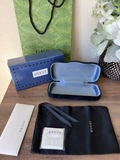 New Gucci Sunglasses Eyeglasses Case Black Eyewear Case W Box And Shopping Bag