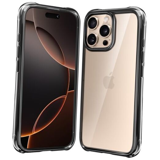 for iPhone 16 Pro Case Black [Not-Yellowing] [Military-Grade Drop Protection]