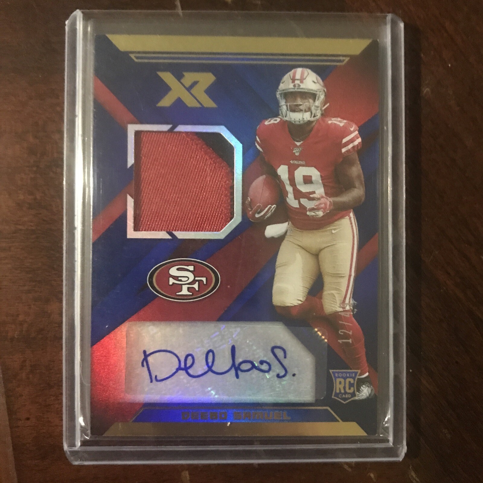 Deebo Samuel Panini XR Rookie Swatch Autographs #RSA13 Base