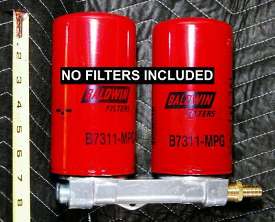 Dual Remote Bypass Engine Oil Mount NO Filters Baldwin 5u Absolute B7311-MPG
