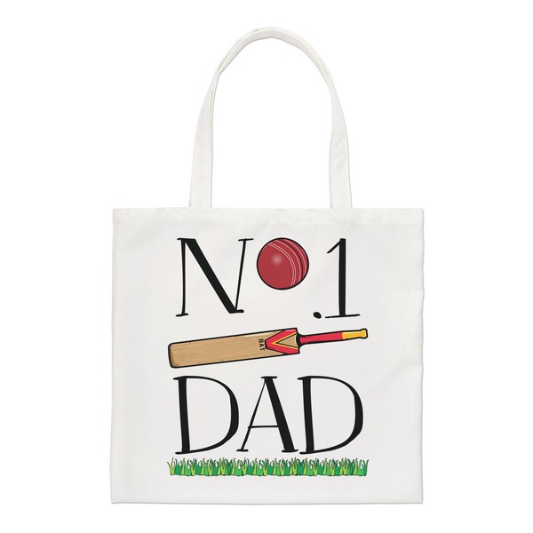 No.1 Dad Kricket Regular Tragetasche Lustig Father's Tag Geschenk Sport-image