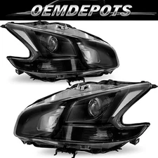 Black Headlights For 2009-2014 Nissan Maxima Sedan Projector Headlamps Assembly