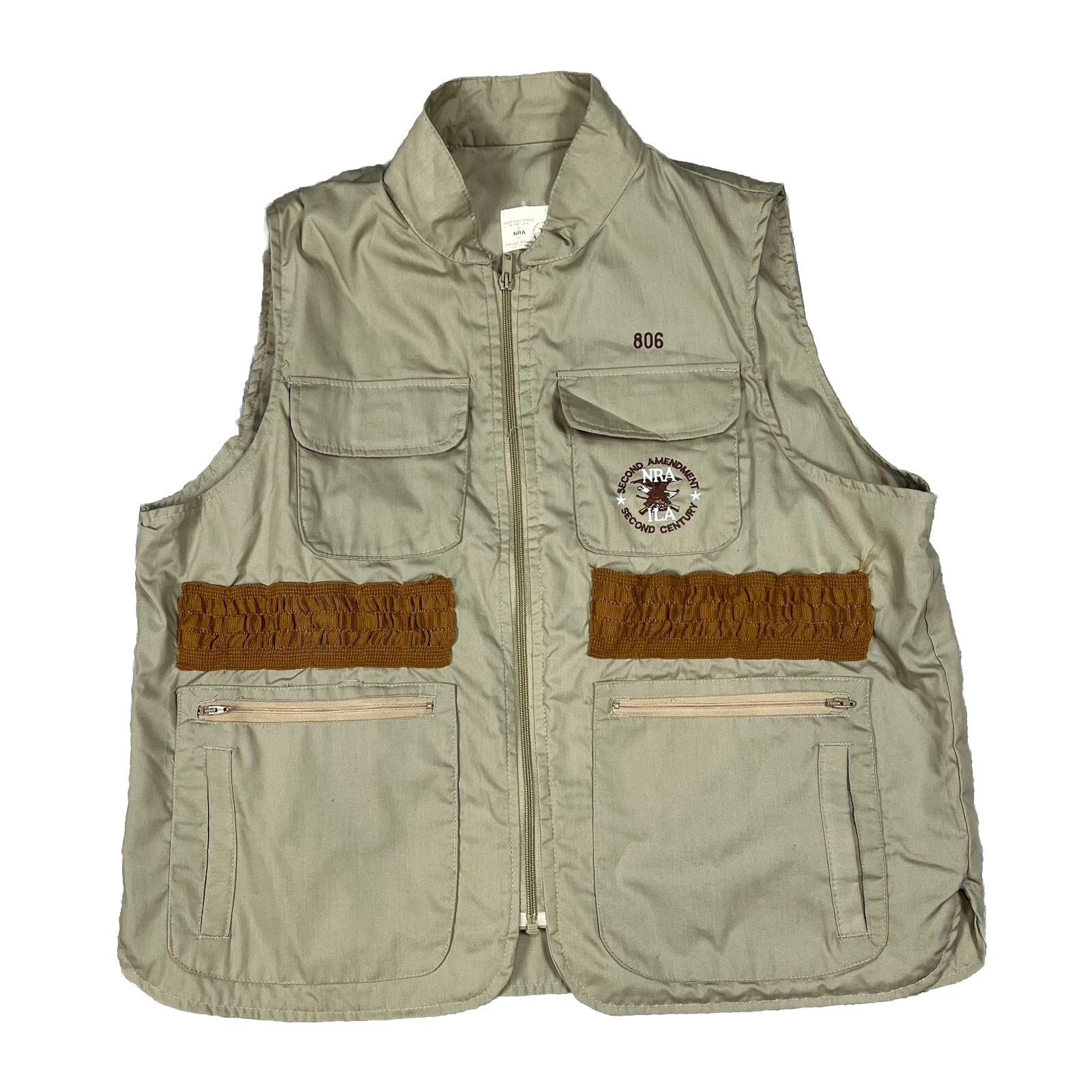Vtg NRA ILA 2nd Amendment Full Zip Vest National Rifle Association Mens Sz XL