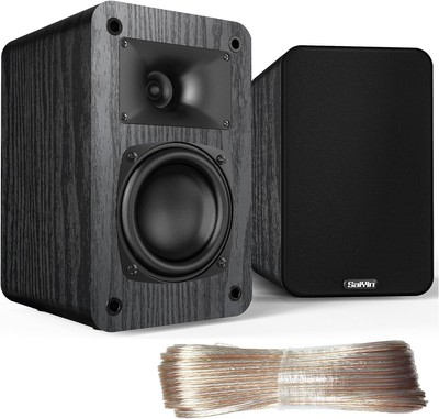 Passive Bookshelf Speakers Needs Amplifie... 3.5-Inch Woofer With Horn Tweeter