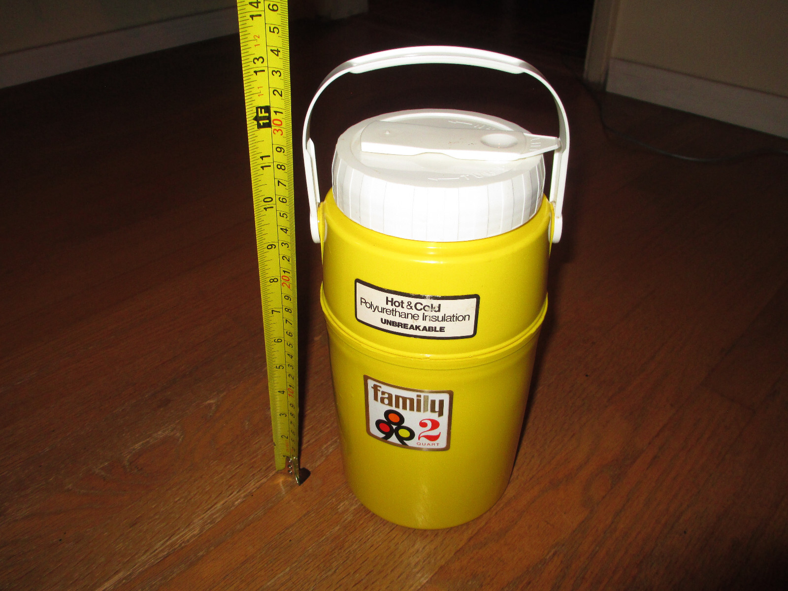 WATER COOLER JUG POLYURETHANE INSULATED FAMILY 2 QT YELLOW UNBREAKABLE HOT/COLD