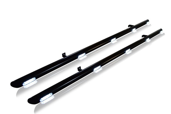 Schwarz Seiten Stangen+Weiß LED FüR Ford Transit Tourneo Eigener Swb 2018-2023-image