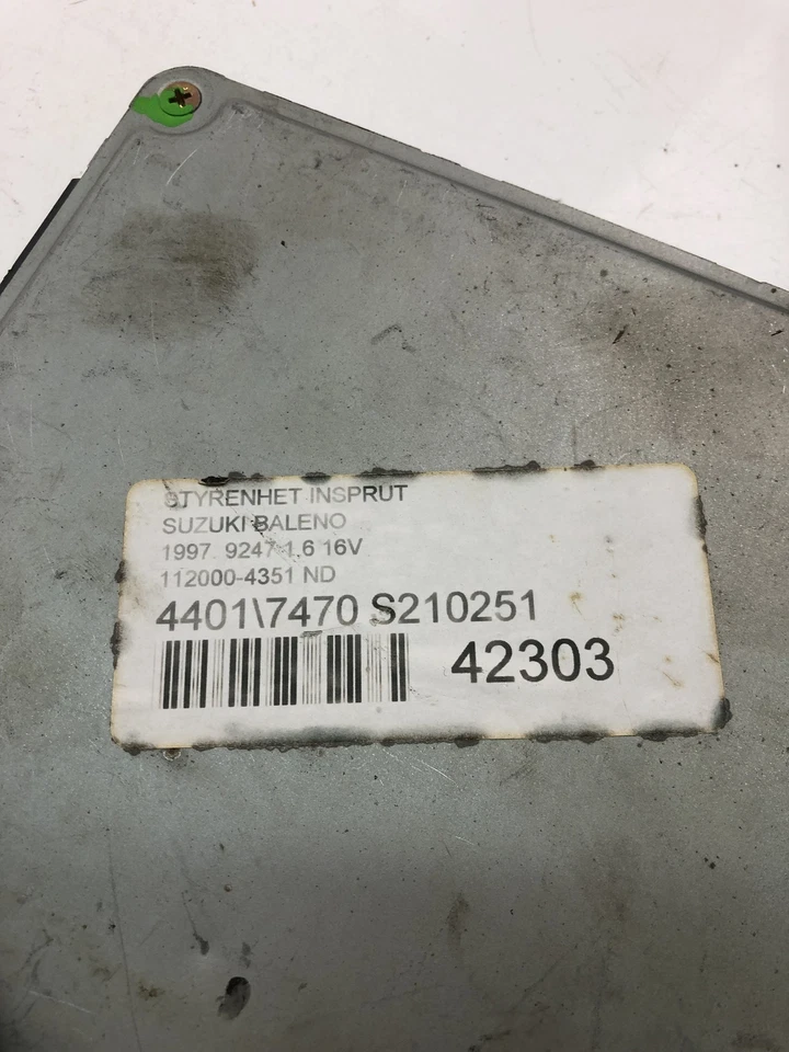 DE3800 SUZUKI BALENO 1997 Control Unit 33920-61GB0 - Image 4 of 4