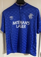 Ultra Rare 100% Original Rangers 1988 Home Shirt Amazing Condition (38/40 Inch)