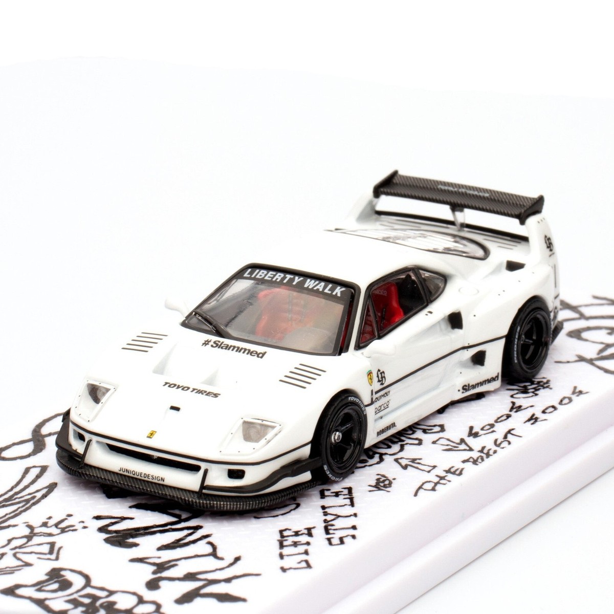 INNO64 1:64 LBWK LIBERTY WALK FERRARI F40 WHITE TOKYO AUTO INNO64 1:64 LBWK LIBERTY WALK FERRARI F40 WHITE TOKYO AUTO