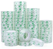 48Rolls Crystal Clear Tape Refills for Dispenser, Bulk Office Transparent Tap...