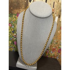 Ball Chain Necklace Unisex 22in Gold Tone Stainless Steel Bead
