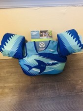 Speedo Splash Jammer Child's Life Vest With Arm floats Shark Kid's Puddle Jumper