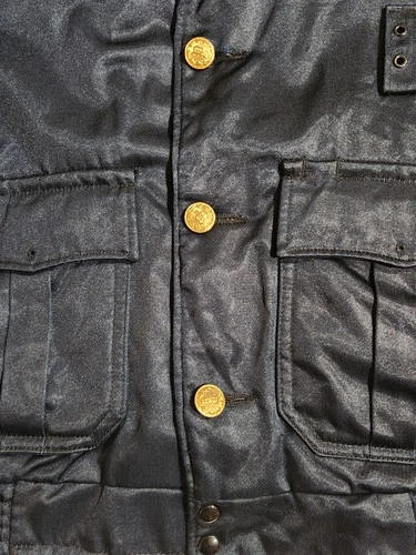 Vintage Workwear Bomber Jacket Size 44 Navy Blue Thinsulate Removable Collar image 10