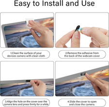Laptop Camera Cover Slide, 12 Pack Webcam Cover, Phone Camera Cover, Ultra-Th...